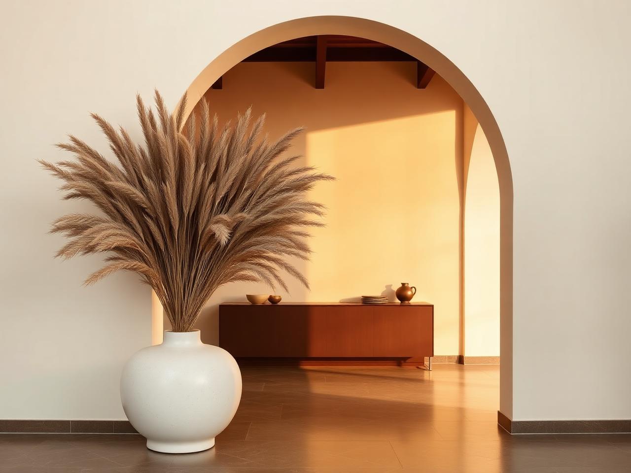 Homeo Studios arched interior with vase